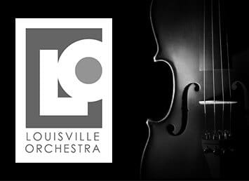 Louisville orchestra icon with logo and violin